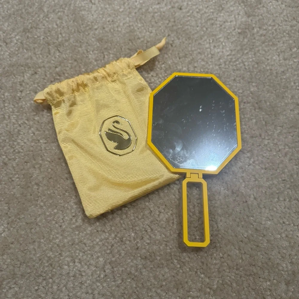 Swarovski Yellow Framed Octagonal table/travel Mirror